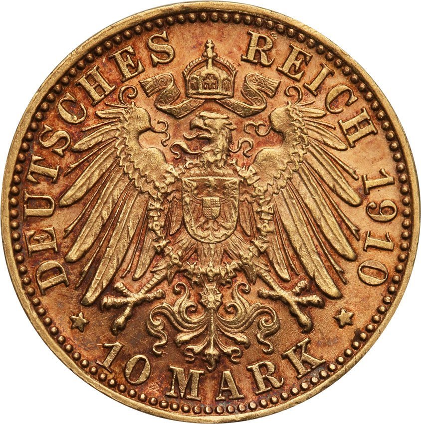 Niemcy, Bawaria. 10 marek 1910 D